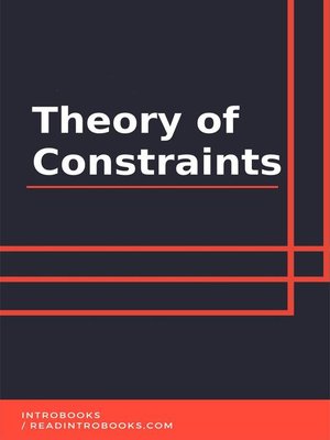 cover image of Theory of Constraints